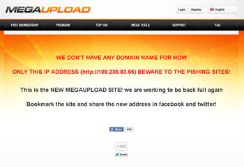 Conta no Twitter associada aos Anonymous divulga novo endereço do Megaupload